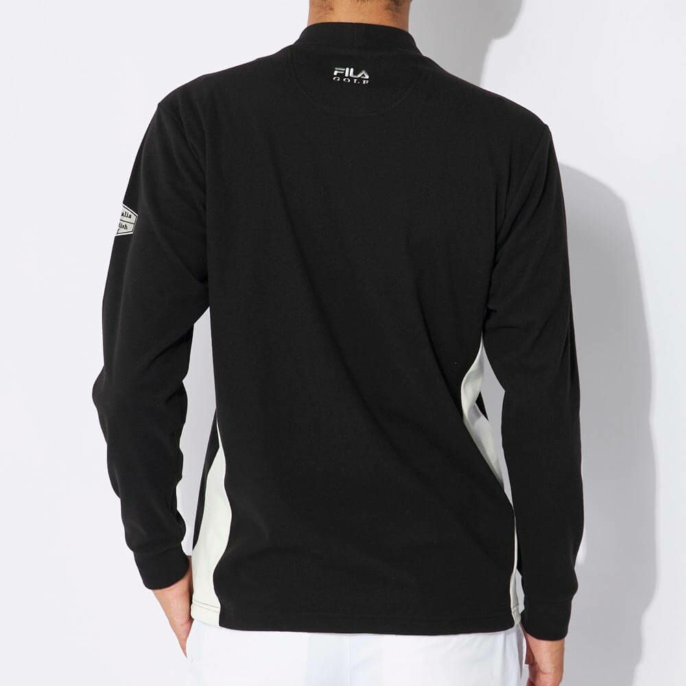 フィラ FILA　メンズ 配色切替 長袖 モックネック シャツ 784-511　2024年モデル 詳細2