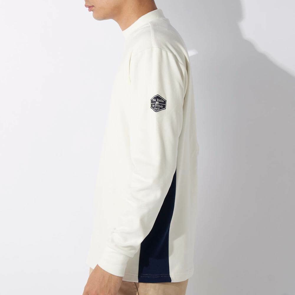 フィラ FILA　メンズ 配色切替 長袖 モックネック シャツ 784-511　2024年モデル 詳細8