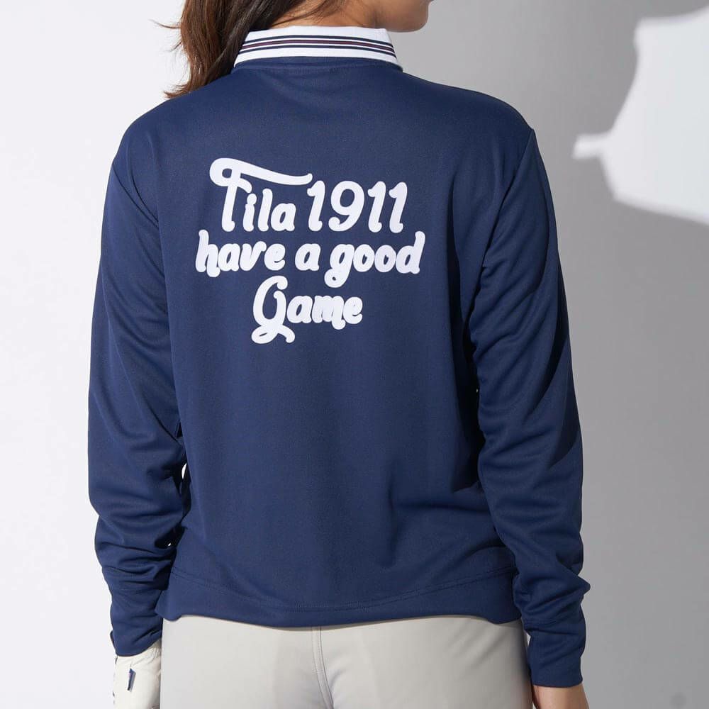 フィラ FILA　レディース 配色切替 長袖 ハーフジップ シャツ 794-502　2024年モデル 詳細2