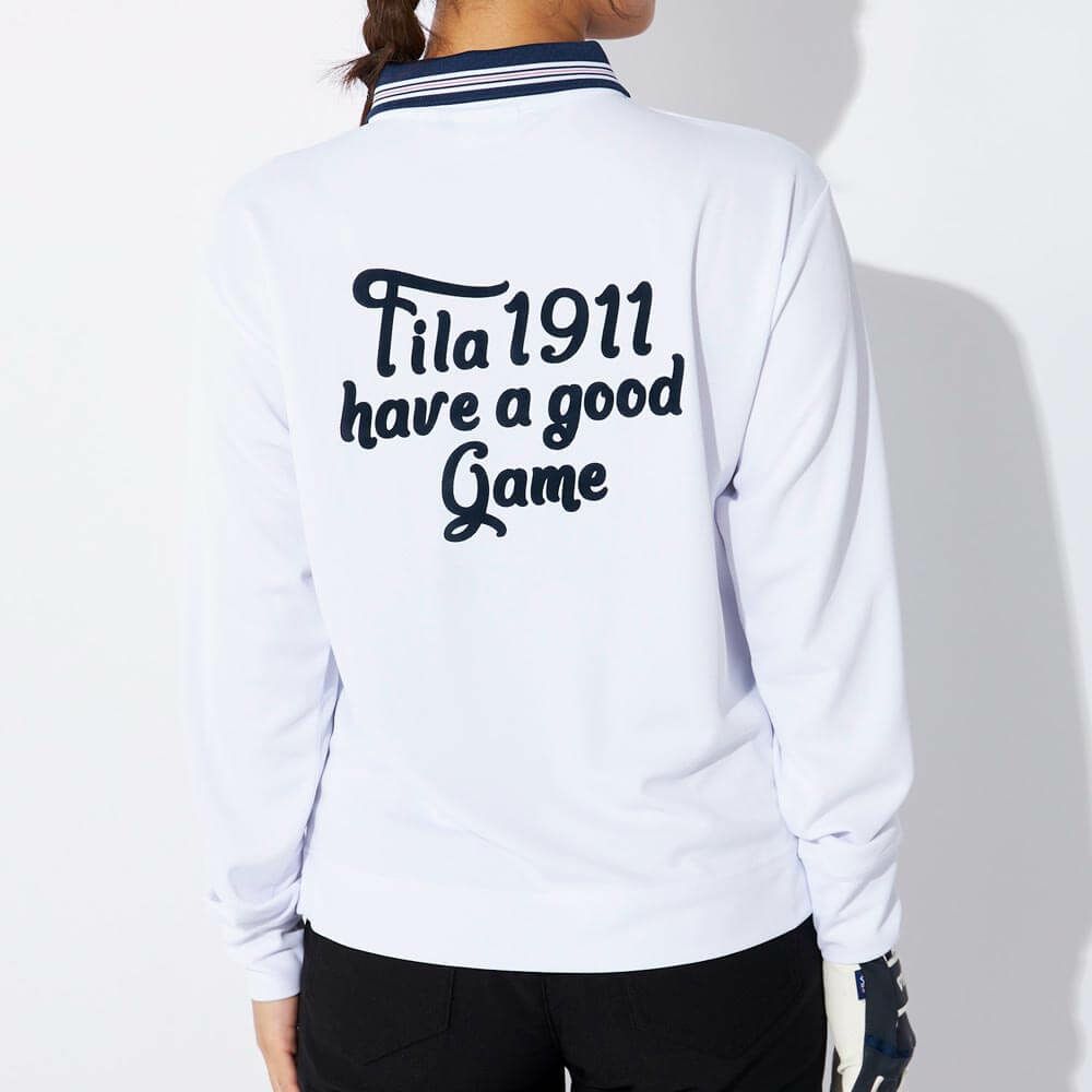 フィラ FILA　レディース 配色切替 長袖 ハーフジップ シャツ 794-502　2024年モデル 詳細5
