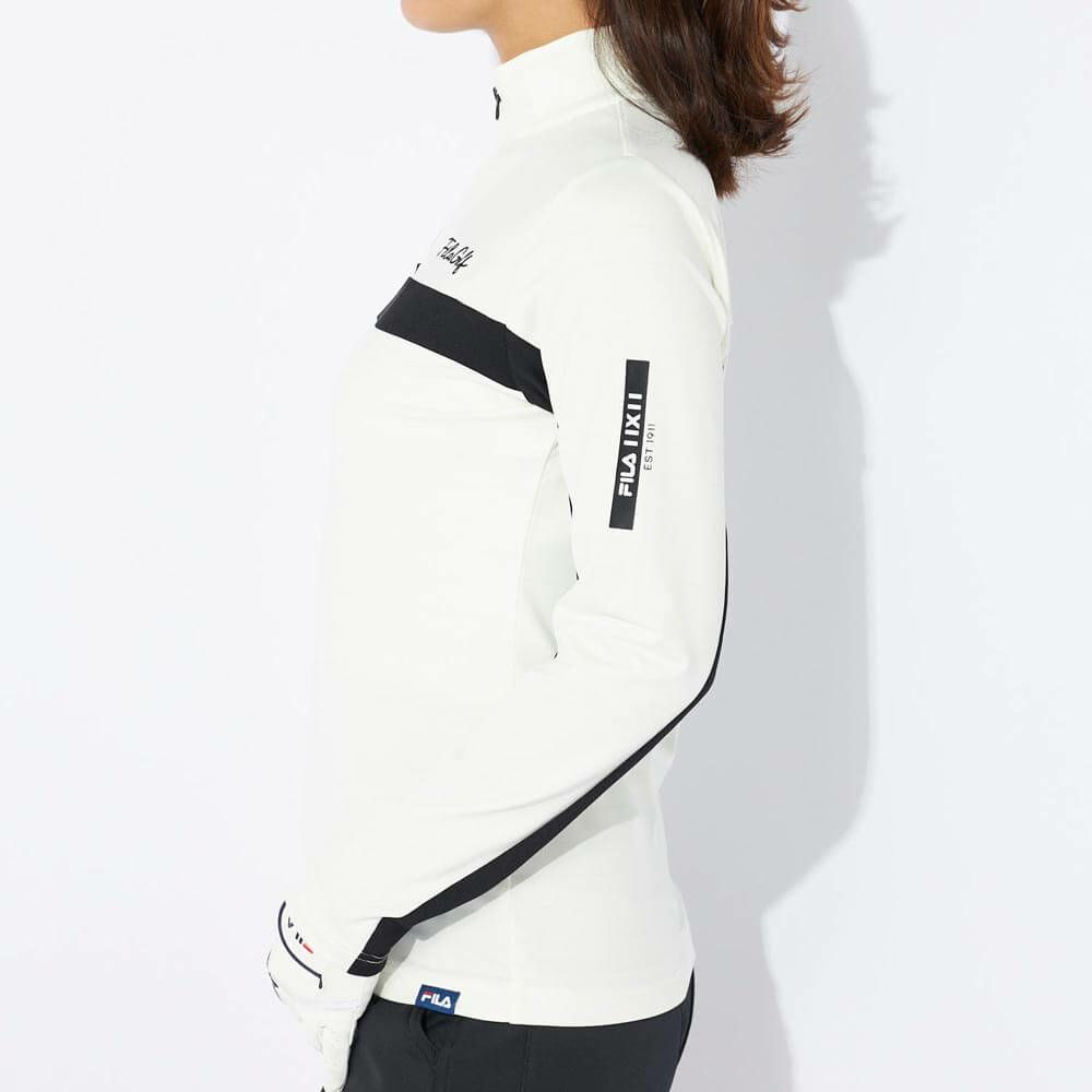 フィラ FILA　レディース ライン切替 長袖 ハーフジップ シャツ 794-541　2024年モデル 詳細2