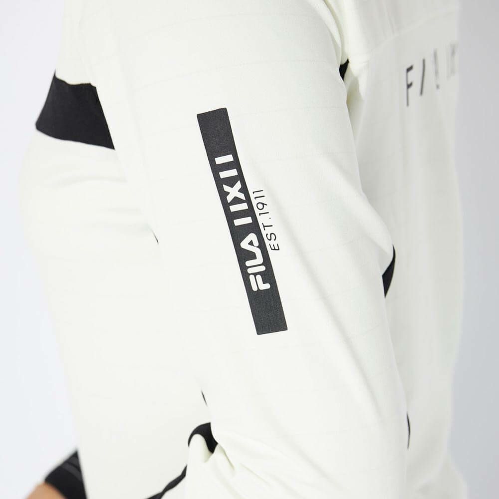 フィラ FILA　レディース ライン切替 長袖 ハーフジップ シャツ 794-541　2024年モデル 詳細4