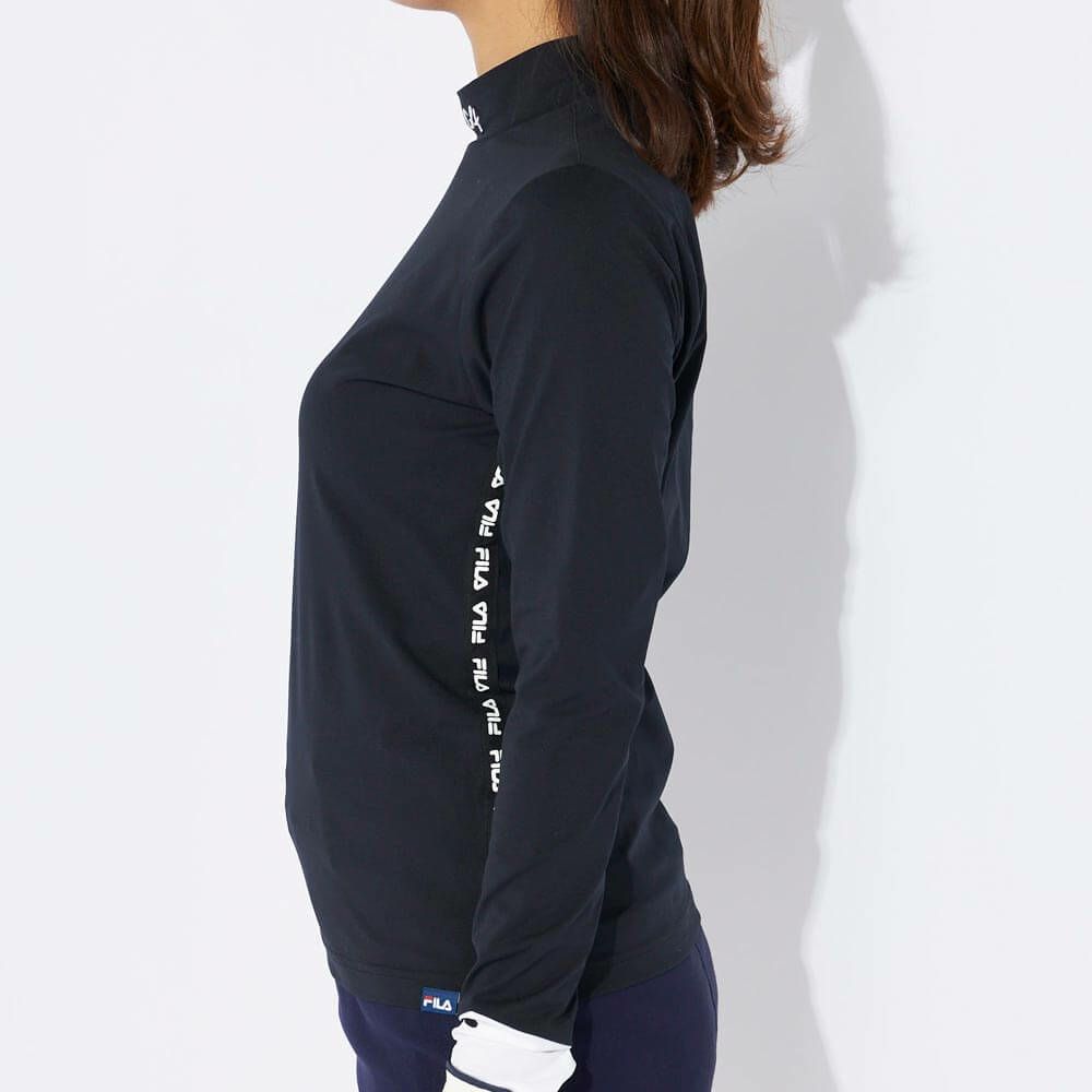 フィラ FILA　レディース ロゴテープ ストレッチ 長袖 モックネック シャツ 794-545　2024年モデル 詳細3