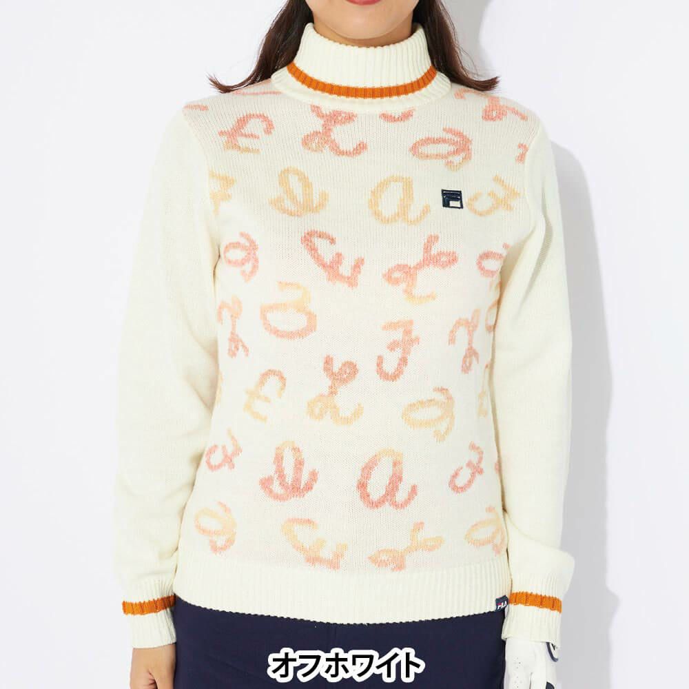 フィラ FILA　レディース 長袖 ハイネック セーター 794-704　2024年モデル オフホワイト