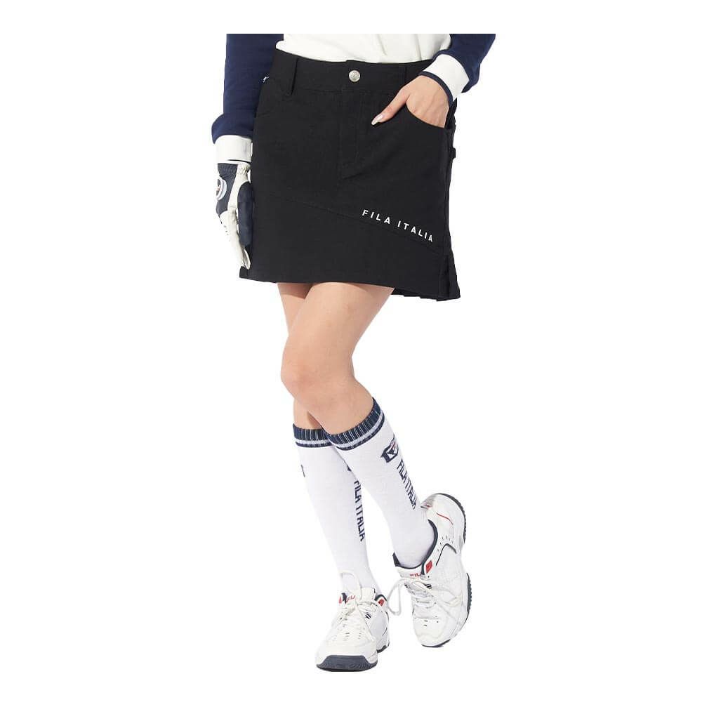 フィラ FILA　レディース バックプリーツ インナーパンツ付き スカート 794-307　2024年モデル ブラック