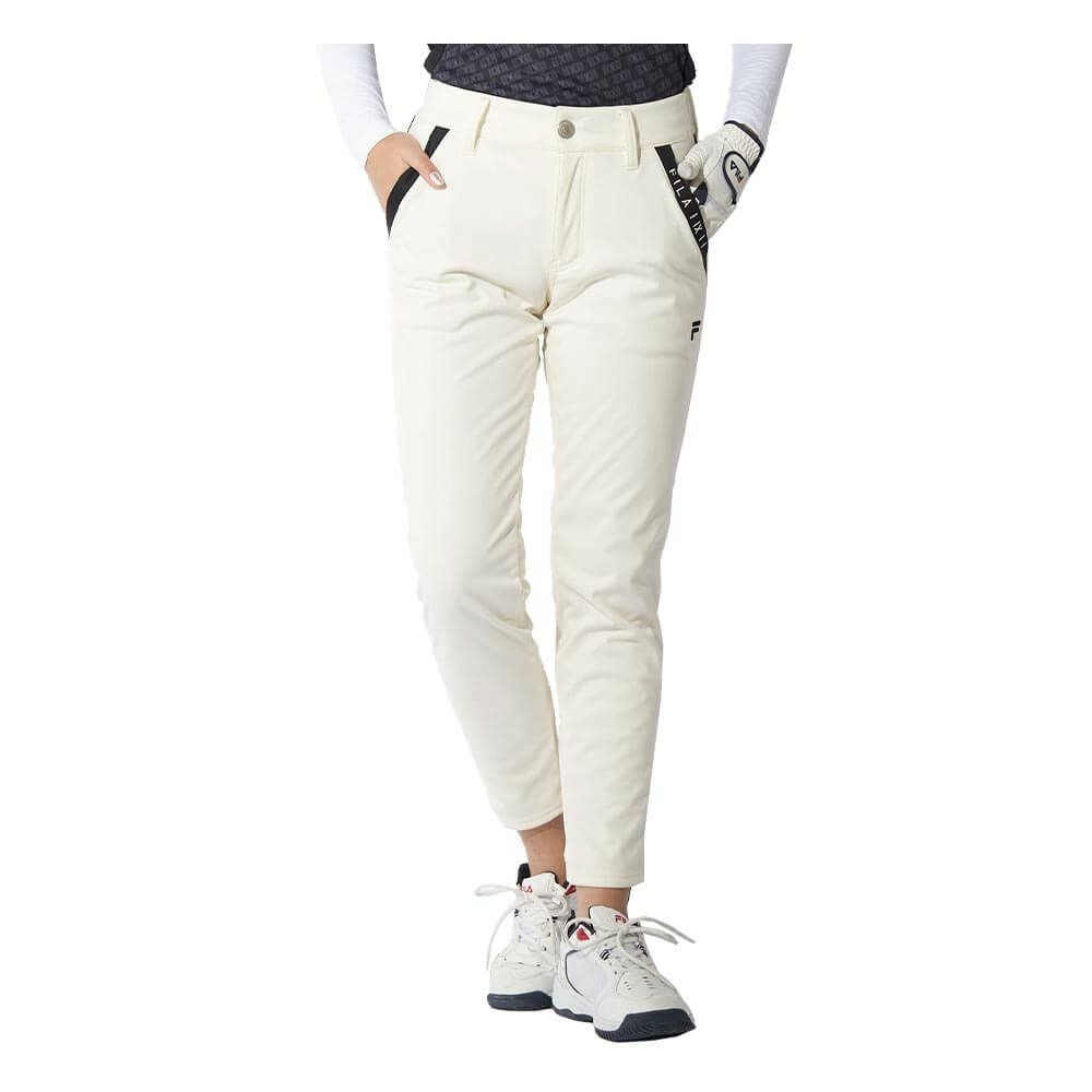 フィラ FILA　レディース 防風 4WAYストレッチ ボンディング ジョガーパンツ 794-341　2024年モデル オフホワイト
