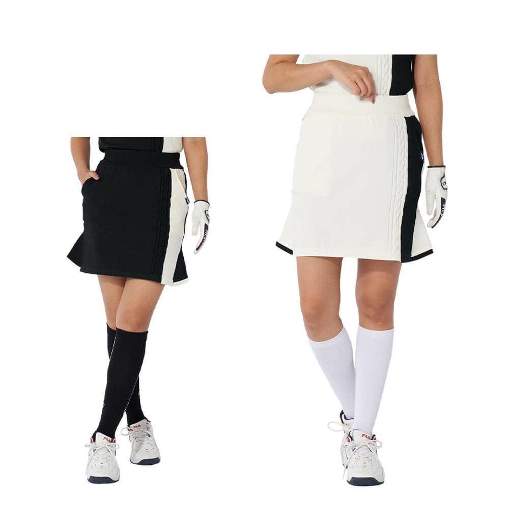 フィラ FILA　レディース バイカラー ニット スカート 794-343　2024年モデル