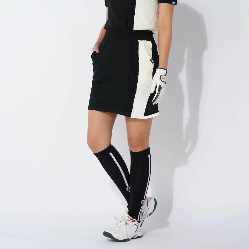 フィラ FILA　レディース バイカラー ニット スカート 794-343　2024年モデル 詳細2
