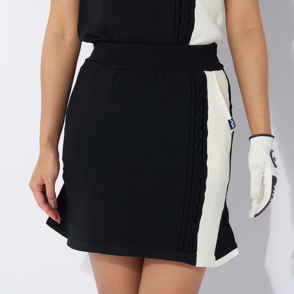 フィラ FILA　レディース バイカラー ニット スカート 794-343　2024年モデル 詳細3