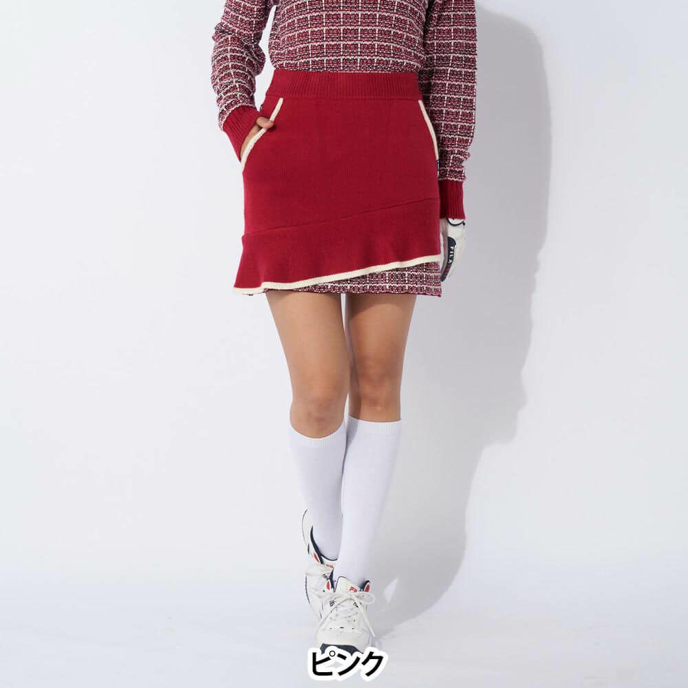 フィラ FILA　レディース ニット スカート 794-363　2024年モデル ピンク