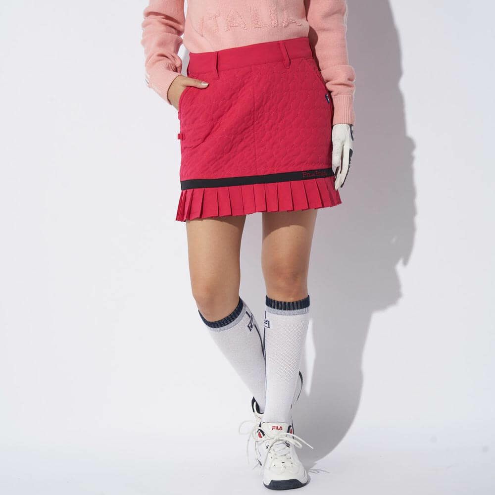 フィラ FILA　レディース 中綿 裾プリーツ スカート 794-364　2024年モデル 詳細1 画像2(ALT)