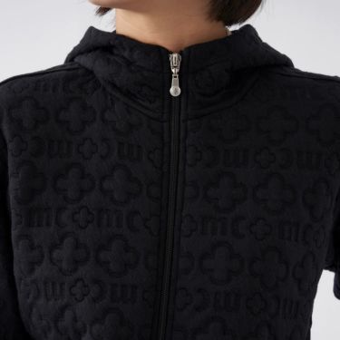 マリクレール marie claire　レディース キルト 長袖 フルジップ パーカー 733-200 ブラック 詳細4