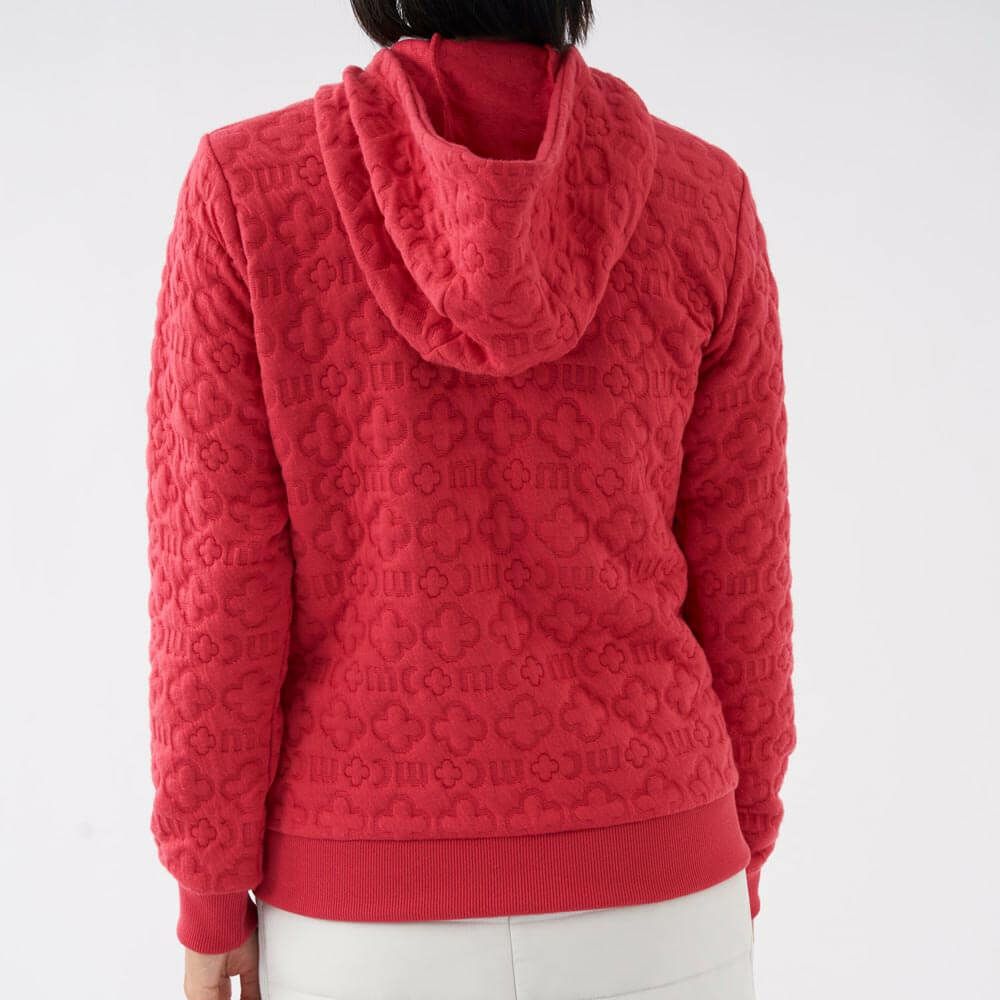 マリクレール marie claire　レディース キルト 長袖 フルジップ パーカー 733-200 ピンク 詳細2