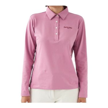 マリクレール marie claire　レディース 裏起毛 長袖 ポロシャツ 733-571 ピンク