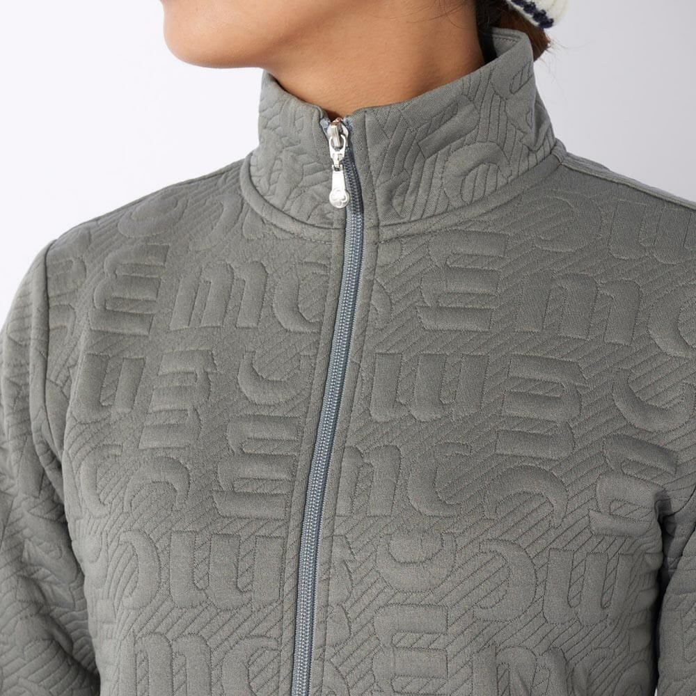 マリクレール marie claire　レディース 長袖 フルジップ ハイネック ブルゾン 734-222　2024年モデル グレー 詳細3