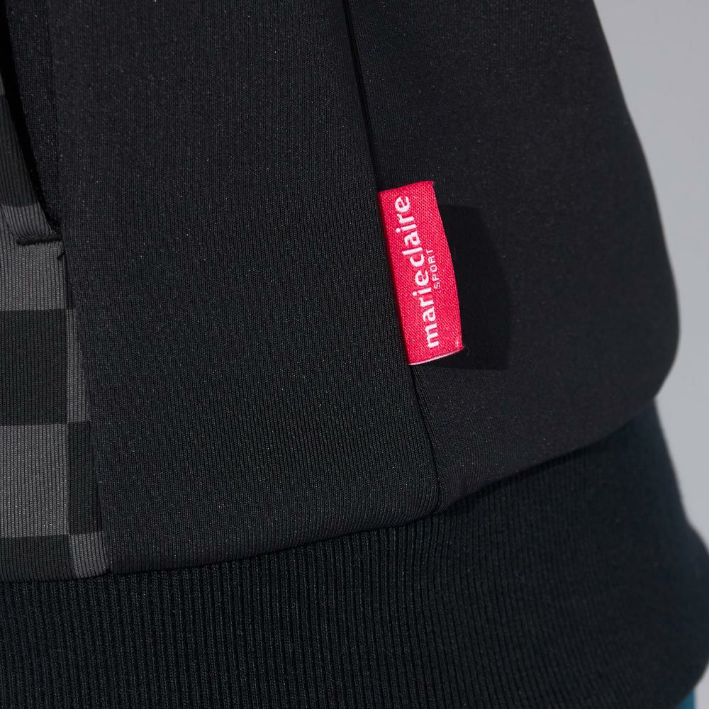 マリクレール marie claire　レディース ブロック柄 長袖 フルジップ ブルゾン 734-223　2024年モデル ブラック 詳細6