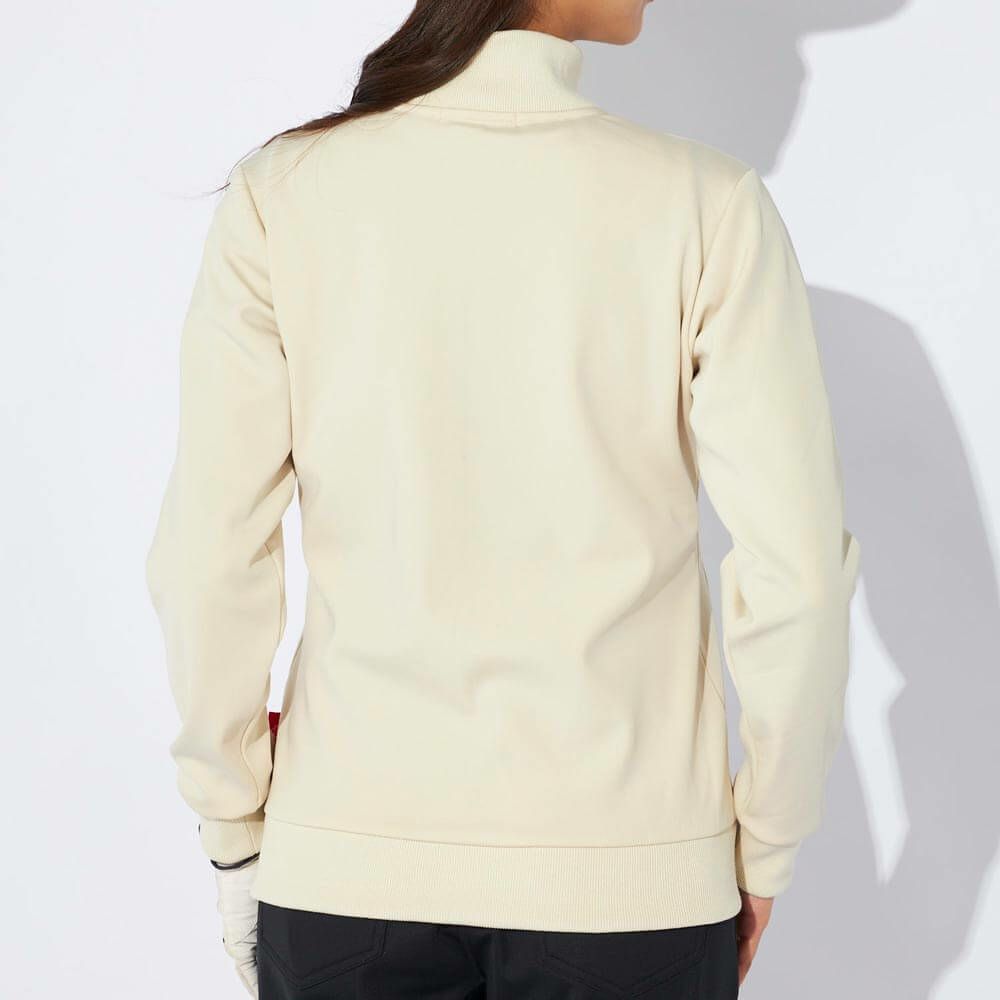 マリクレール marie claire　レディース ブロック柄 長袖 フルジップ ブルゾン 734-223　2024年モデル オフホワイト 詳細2