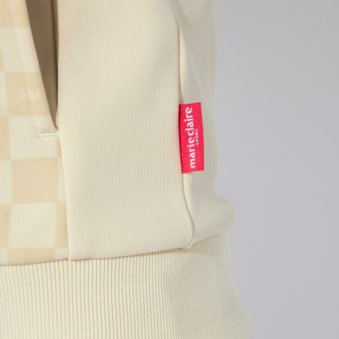 マリクレール marie claire　レディース ブロック柄 長袖 フルジップ ブルゾン 734-223　2024年モデル オフホワイト 詳細6