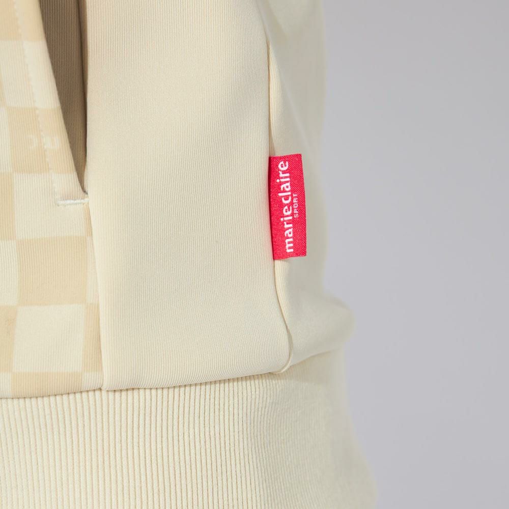 マリクレール marie claire　レディース ブロック柄 長袖 フルジップ ブルゾン 734-223　2024年モデル オフホワイト 詳細6