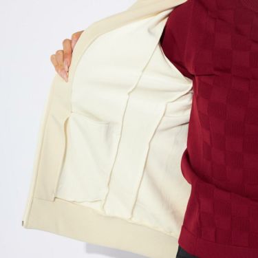 マリクレール marie claire　レディース ブロック柄 長袖 フルジップ ブルゾン 734-223　2024年モデル オフホワイト 詳細7