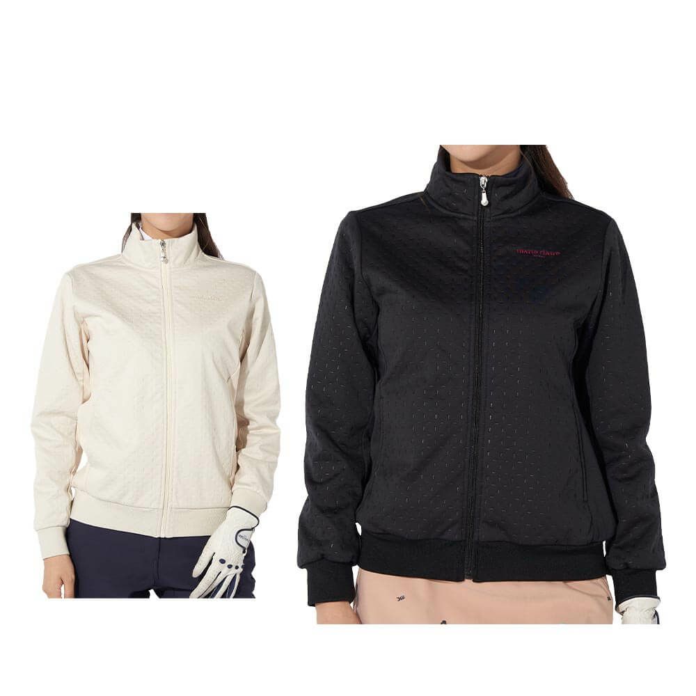 マリクレール marie claire　レディース 生地切替 キルト 長袖 フルジップ ブルゾン 734-224　2024年モデル 詳細1