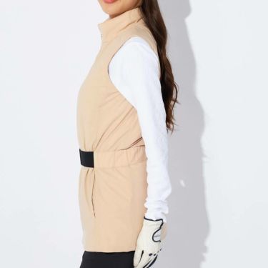 マリクレール marie claire　レディース 薄中綿 チュニック ベスト 734-227　2024年モデル ライトベージュ 画像2(ALT)