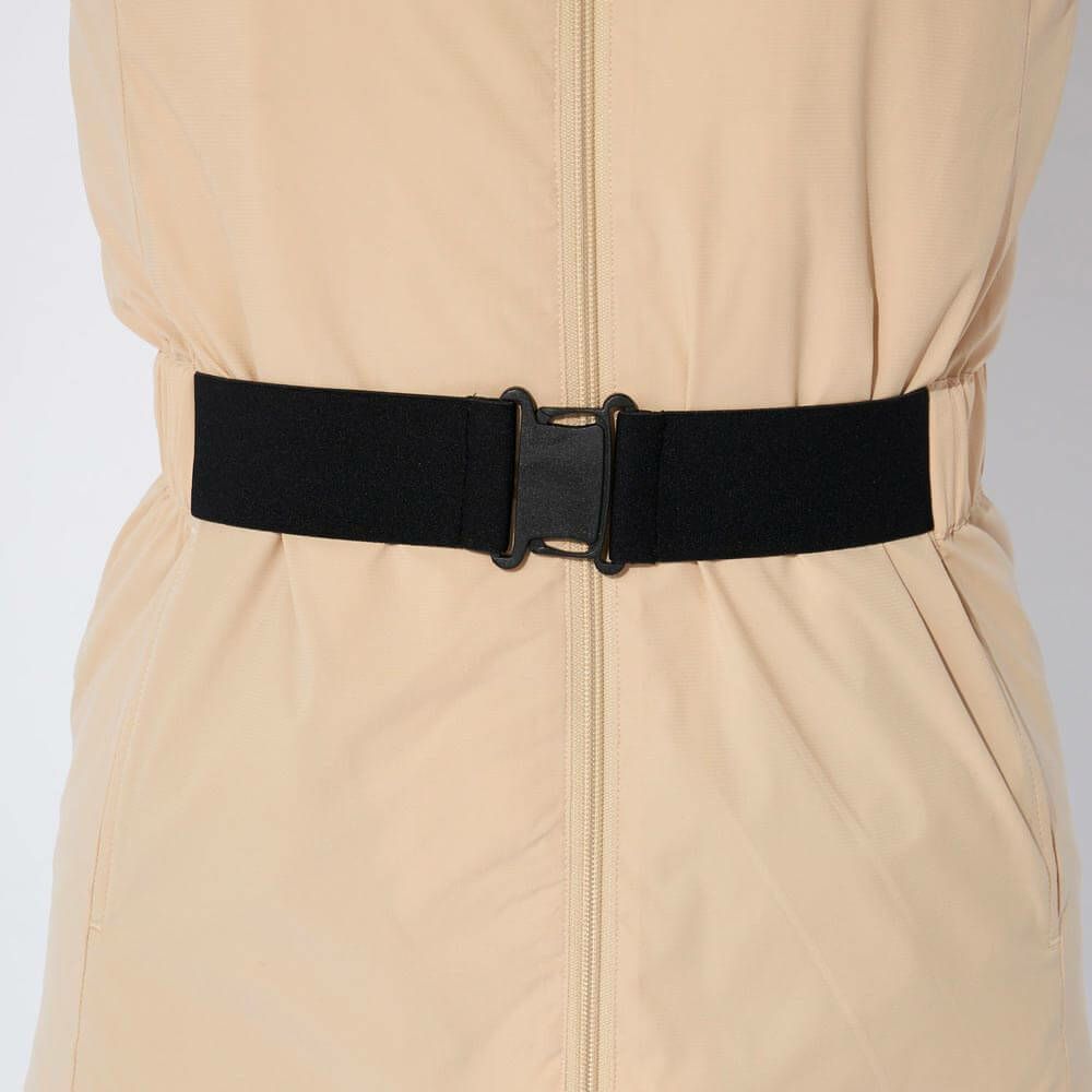 マリクレール marie claire　レディース 薄中綿 チュニック ベスト 734-227　2024年モデル ライトベージュ 画像2(ALT)