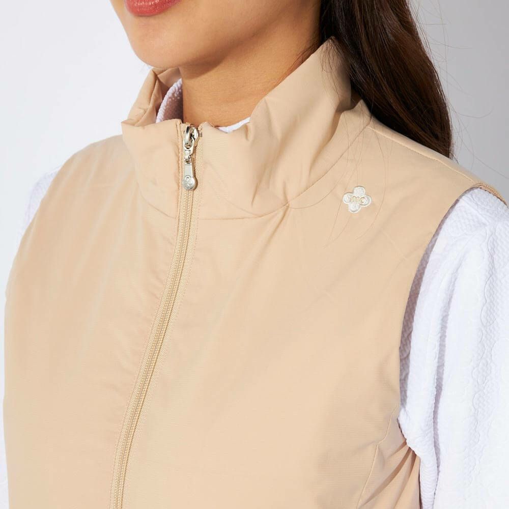 マリクレール marie claire　レディース 薄中綿 チュニック ベスト 734-227　2024年モデル ライトベージュ 画像2(ALT)