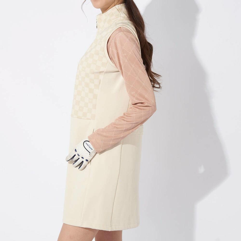 マリクレール marie claire　レディース ブロック柄 ワンピース ベスト 734-424　2024年モデル 詳細1 画像2(ALT)