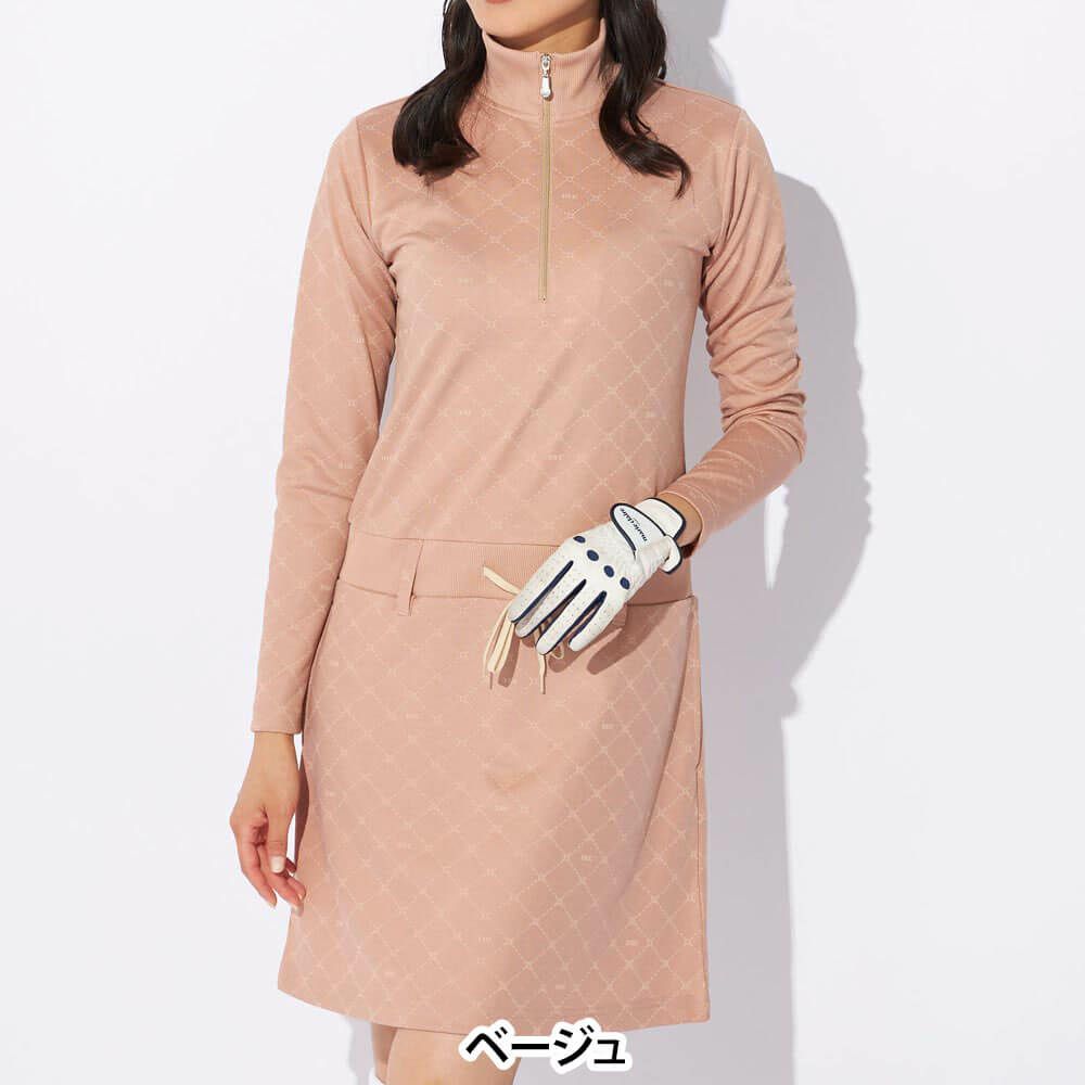 マリクレール marie claire　レディース 長袖 ハーフジップ ワンピース 734-427Y　2024年モデル 詳細1 画像2(ALT)