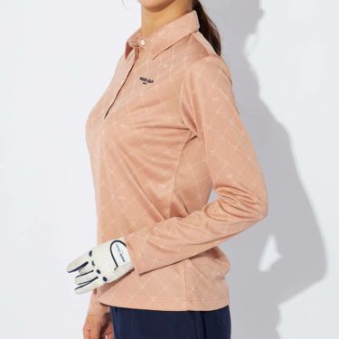 マリクレール marie claire　レディース ロゴジャガード 長袖 ポロシャツ 734-525　2024年モデル 詳細1 画像2(ALT)