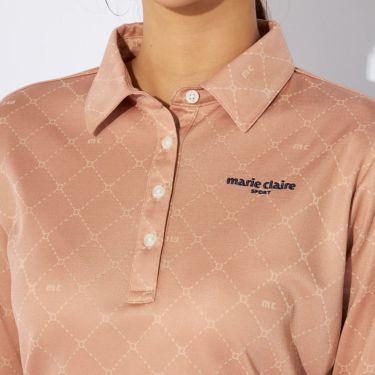 マリクレール marie claire　レディース ロゴジャガード 長袖 ポロシャツ 734-525　2024年モデル 詳細1 画像2(ALT)