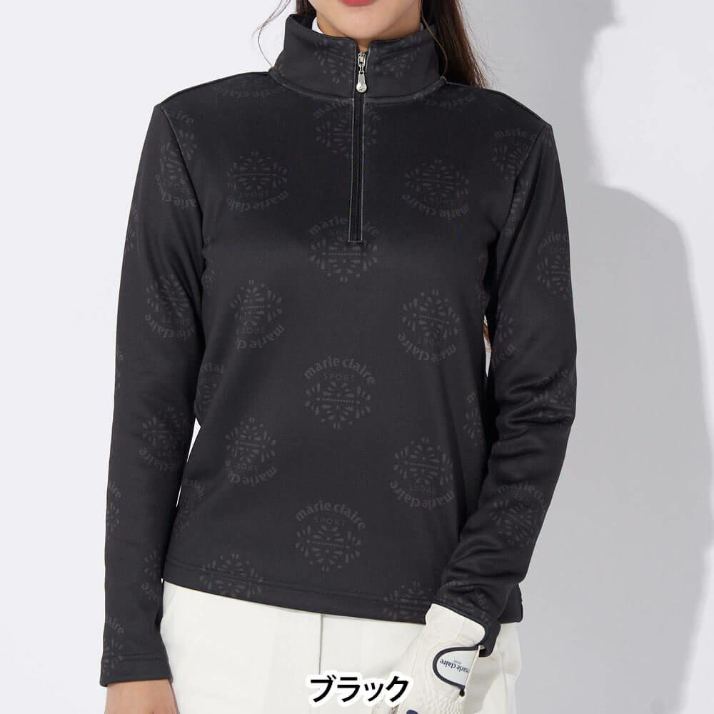 マリクレール marie claire　レディース 裏起毛 長袖 ハーフジップ シャツ 734-536　2024年モデル 詳細1 画像2(ALT)