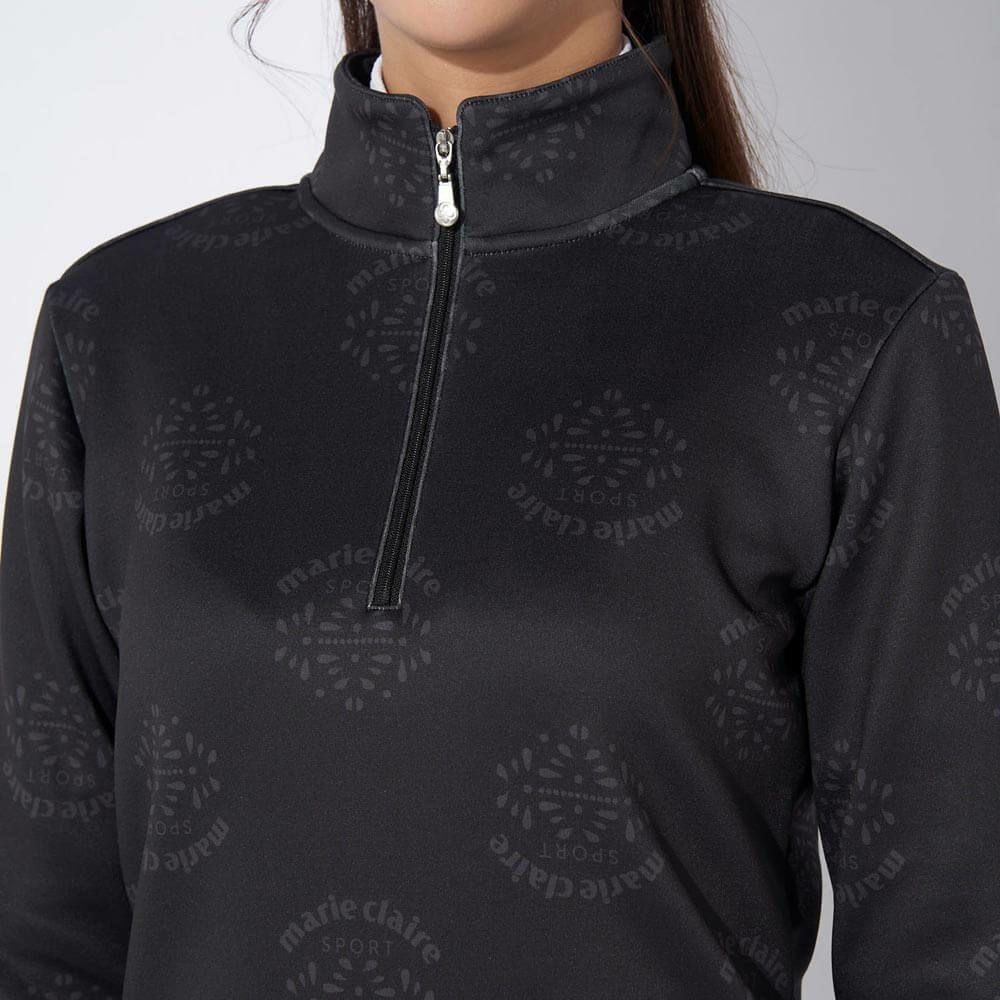 マリクレール marie claire　レディース 裏起毛 長袖 ハーフジップ シャツ 734-536　2024年モデル 詳細1 画像2(ALT)