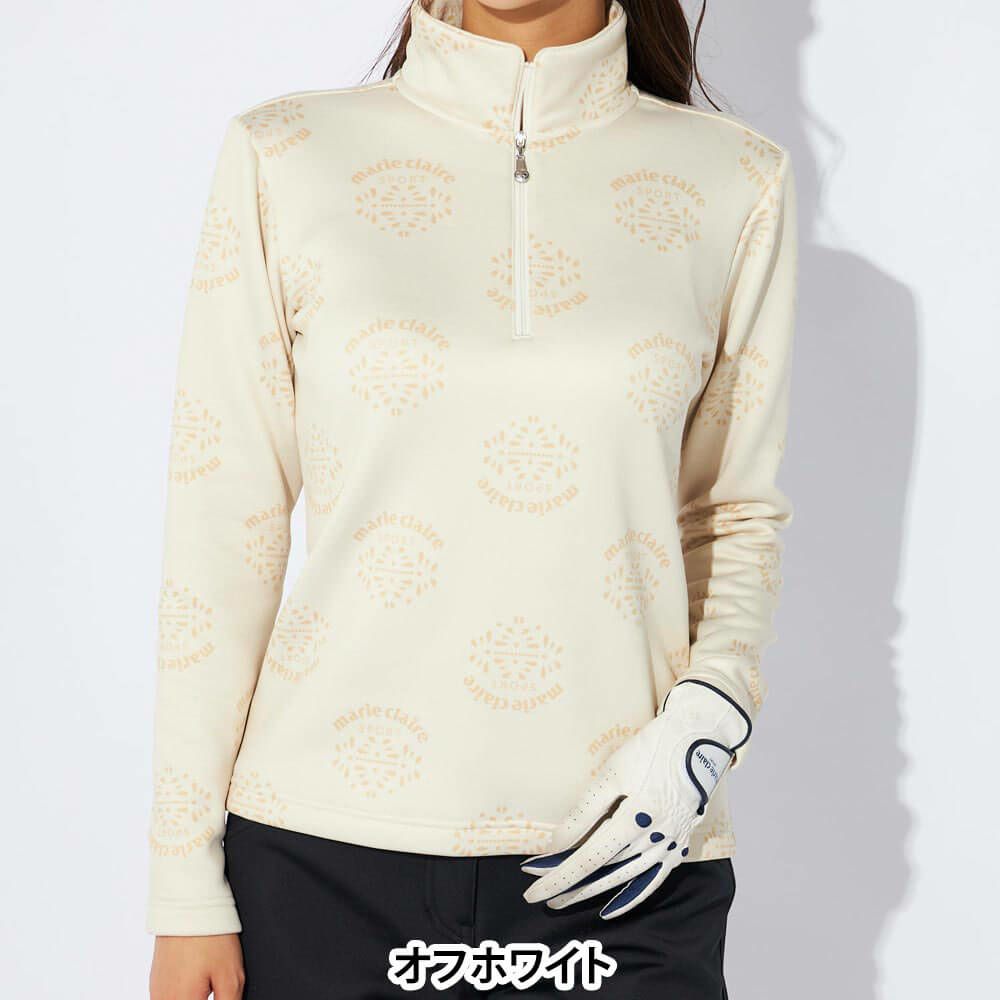 マリクレール marie claire　レディース 裏起毛 長袖 ハーフジップ シャツ 734-536　2024年モデル 詳細1 画像2(ALT)