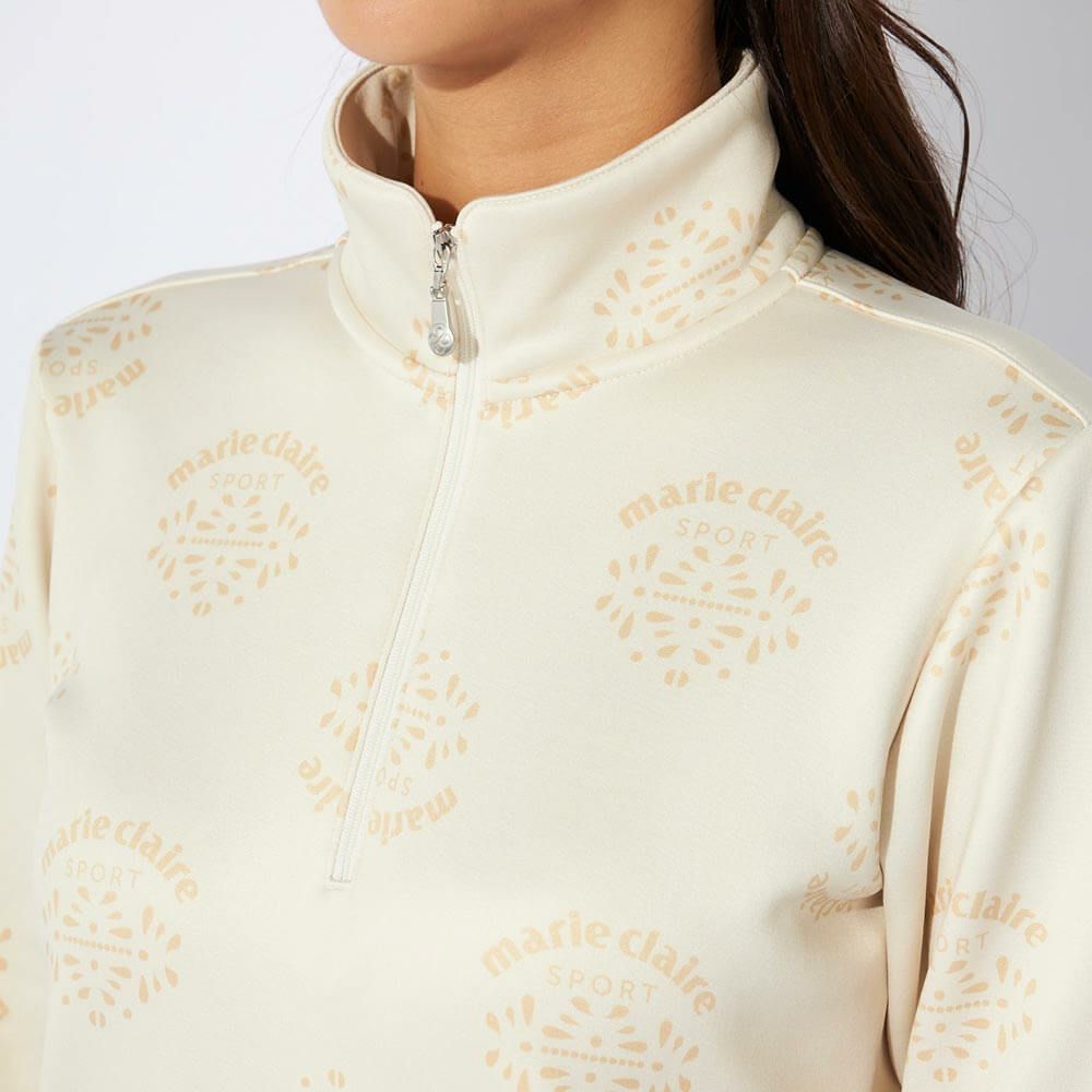 マリクレール marie claire　レディース 裏起毛 長袖 ハーフジップ シャツ 734-536　2024年モデル 詳細1 画像2(ALT)