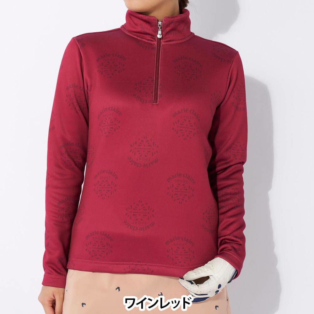 マリクレール marie claire　レディース 裏起毛 長袖 ハーフジップ シャツ 734-536　2024年モデル 詳細1 画像2(ALT)