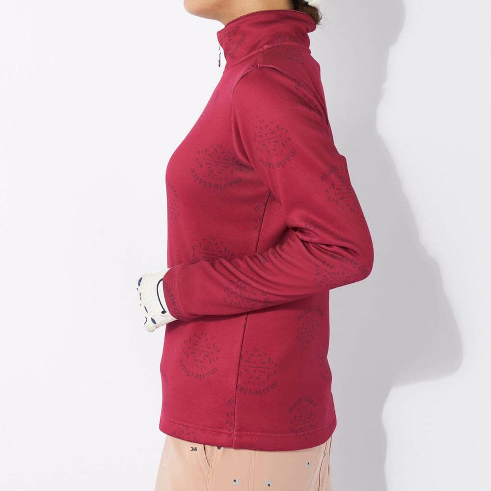 マリクレール marie claire　レディース 裏起毛 長袖 ハーフジップ シャツ 734-536　2024年モデル 詳細1 画像2(ALT)