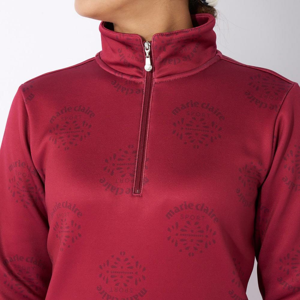 マリクレール marie claire　レディース 裏起毛 長袖 ハーフジップ シャツ 734-536　2024年モデル 詳細1 画像2(ALT)