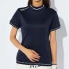 マリクレール marie claire　レディース 半袖 モックネック シャツ 734-600 [2024年モデル] ゴルフウェア [50％OFF] 特価  詳細1 画像2(ALT)