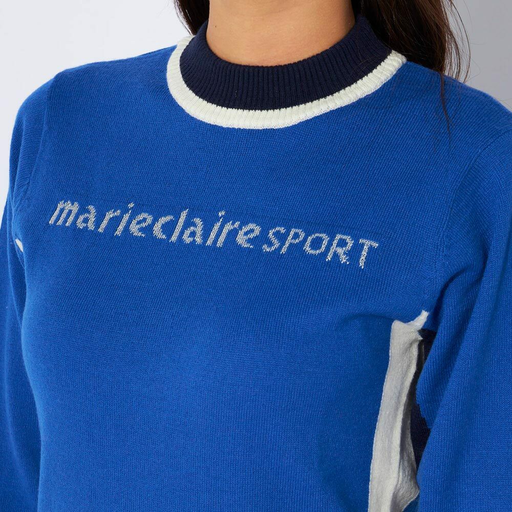 マリクレール marie claire　レディース 配色切替 長袖 モックネック セーター 734-720　2024年モデル 詳細1 画像2(ALT)