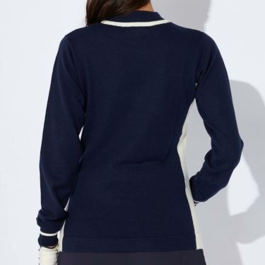 マリクレール marie claire　レディース 配色切替 長袖 モックネック セーター 734-720　2024年モデル 詳細1 画像2(ALT)