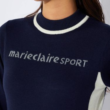 マリクレール marie claire　レディース 配色切替 長袖 モックネック セーター 734-720　2024年モデル 詳細1 画像2(ALT)