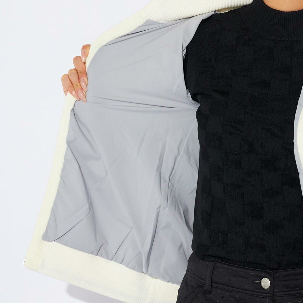 マリクレール marie claire　レディース ロゴジャガード 長袖 フルジップ セーター 734-723　2024年モデル 詳細1 画像2(ALT)