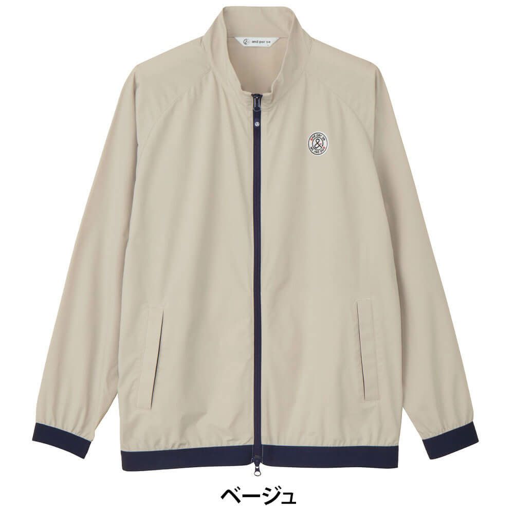 アンパスィ and per se　メンズ 撥水 ストレッチ 長袖 フルジップ ブルゾン AMF1105G1　2025年モデル 画像2(ALT)