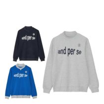 アンパスィ and per se　メンズ ダンボールニット 長袖 モックネック プルオーバー AMF6205J1　2025年モデル