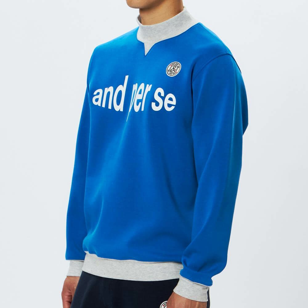 アンパスィ and per se　メンズ ダンボールニット 長袖 モックネック プルオーバー AMF6205J1　2025年モデル 画像2(ALT)