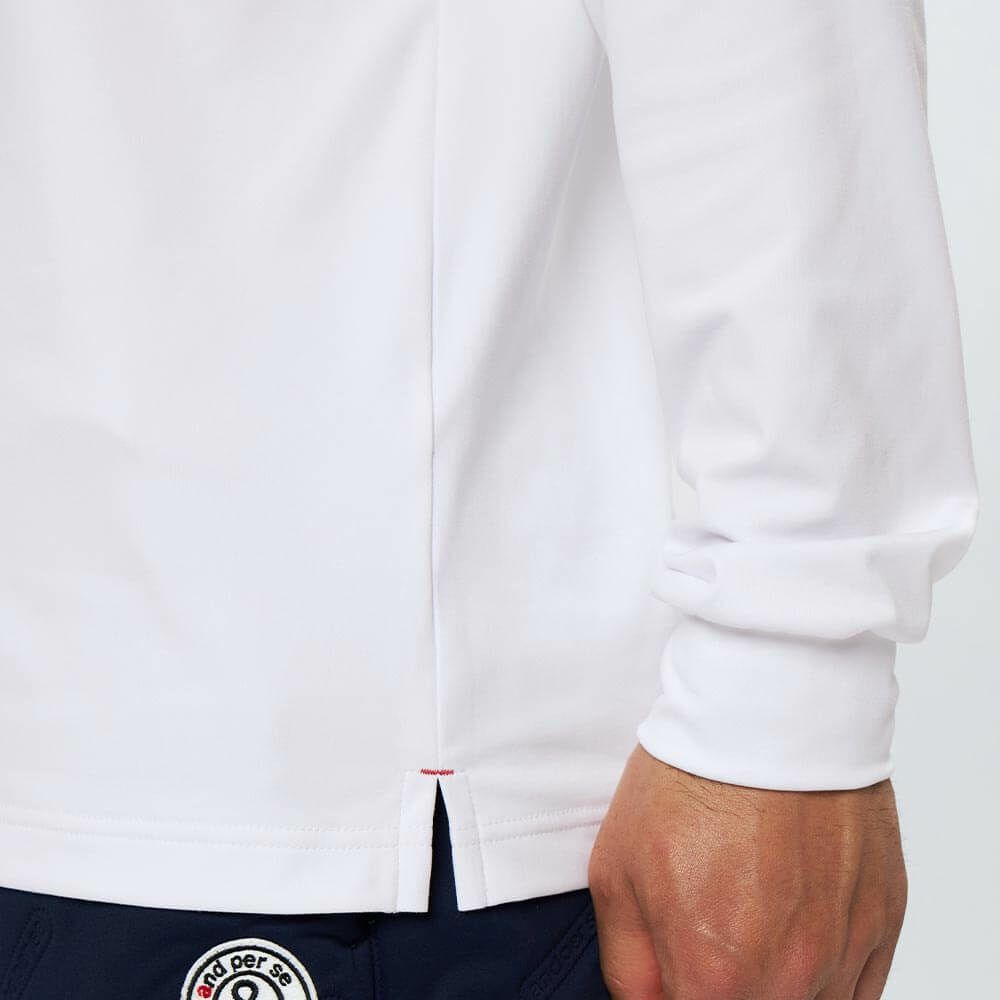 アンパスィ and per se　メンズ ロゴプリント 長袖 モックネック シャツ AMF9225W2　2025年モデル 画像2(ALT)