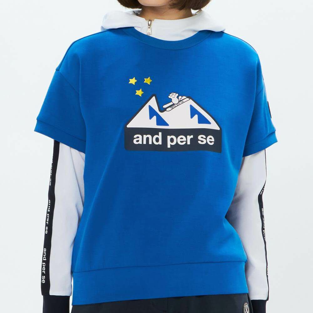 アンパスィ and per se　レディース 半袖 スウェット プルオーバー AFF6505J1　2025年モデル 画像2(ALT)