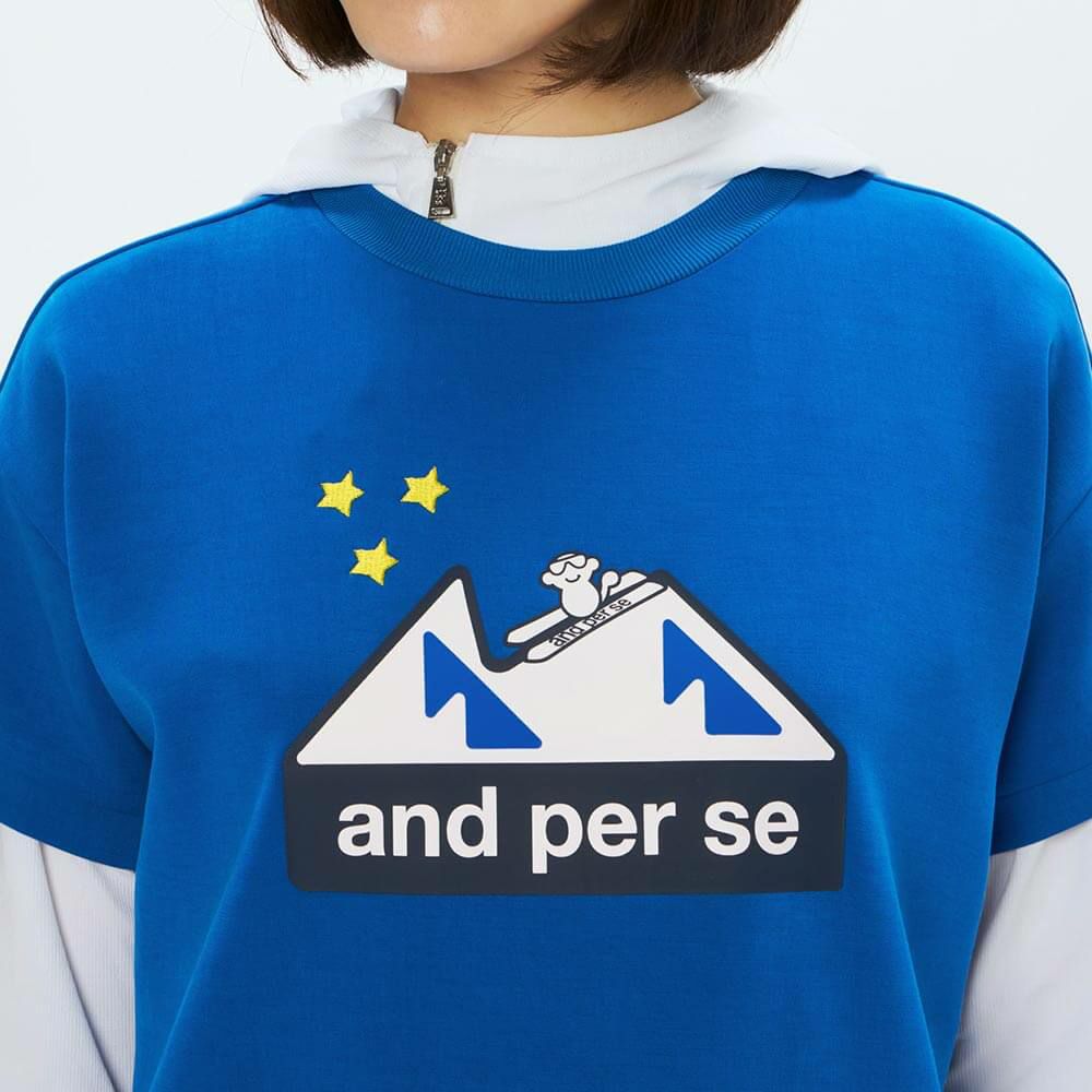 アンパスィ and per se　レディース 半袖 スウェット プルオーバー AFF6505J1　2025年モデル 画像2(ALT)